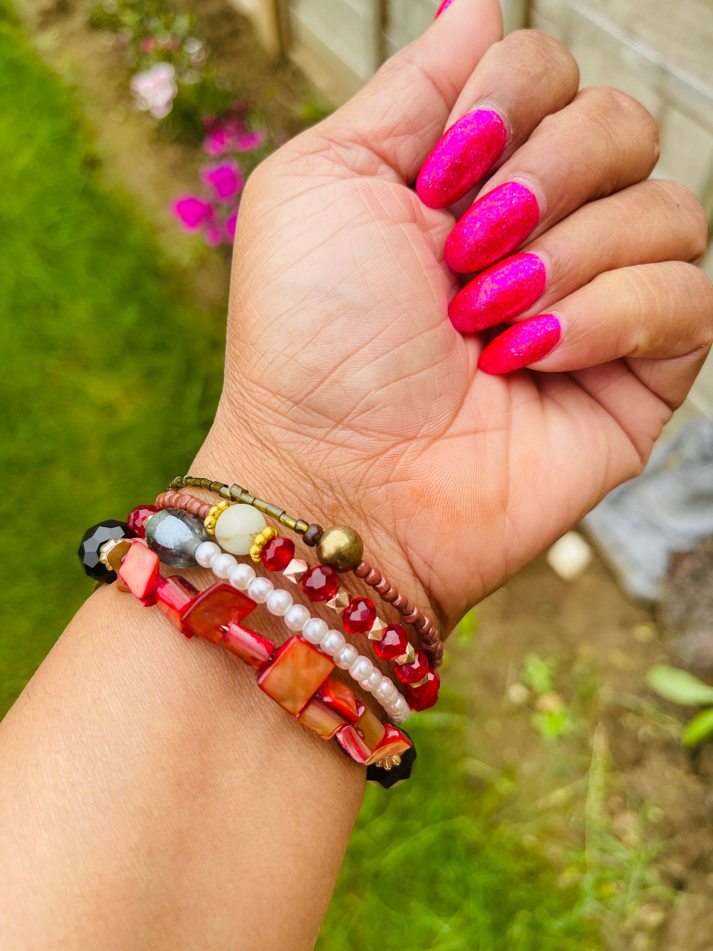 Indian Lakshmi Goddess Bracelet Pagan Wicca Witch Prosperity Amazonite Stone